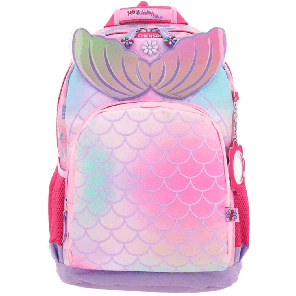 Mochila primaria Happy Girl Sirena (Carrito Opcional) / Chenson