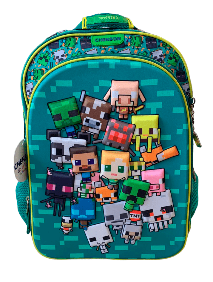 Mochila Primaria Minecraft Chenson Carrito Opcional 2023