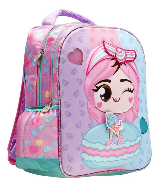 Mochila Kinder Mis Pastelitos / Ruz - Moda Elisa - Encuentra bolsas para dama, carteras, cosmetiqueras, mochilas, maletas, portafolios y más!