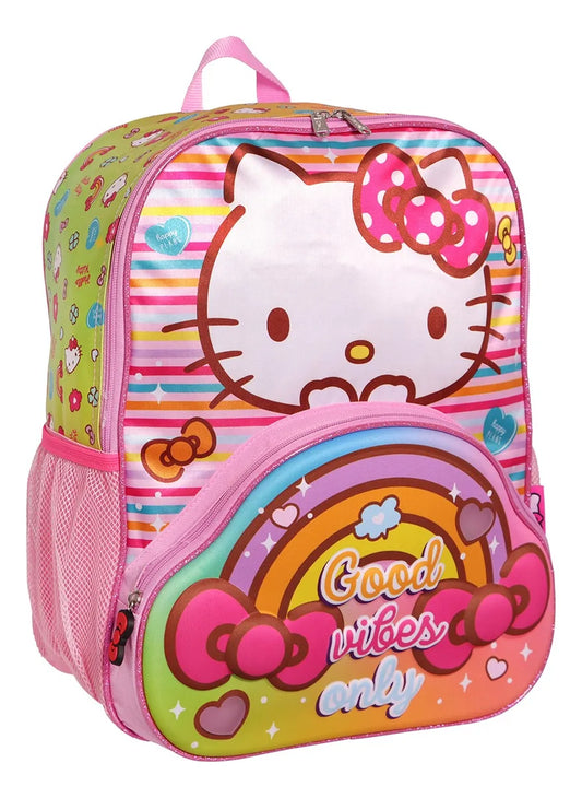 Mochila Primaria Hello Kitty / Ruz (Carrito opcional) - Moda Elisa - Encuentra bolsas para dama, carteras, cosmetiqueras, mochilas, maletas, portafolios y más!