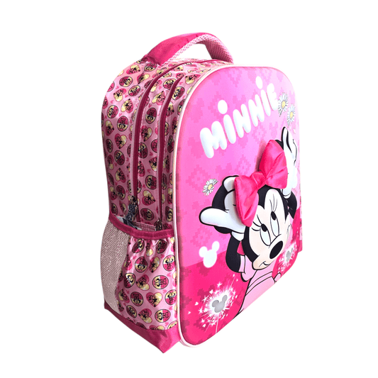 Mochila Primaria Minnie con luz / Ruz (Carrito opcional) - Moda Elisa - Encuentra bolsas para dama, carteras, cosmetiqueras, mochilas, maletas, portafolios y más!