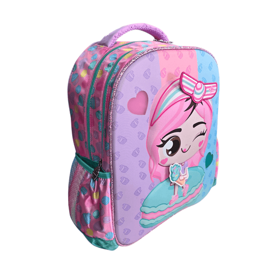 Mochila Primaria Mis Pastelitos con luz / Ruz (Carrito opcional)