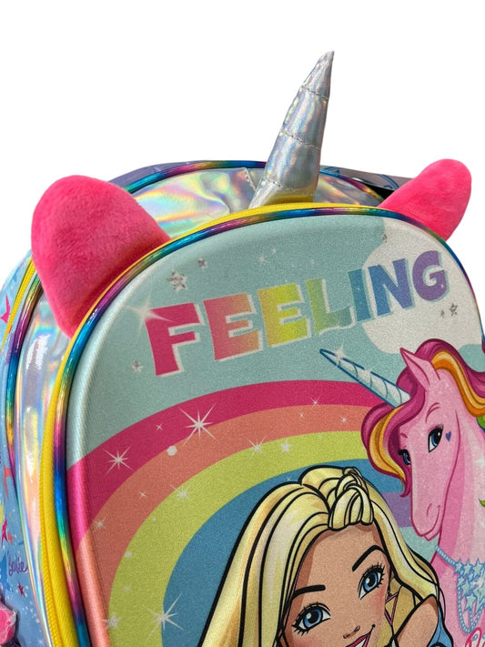 Mochila Primaria Barbie Unicornio / Yadatex (Carrito opcional) - Moda Elisa - Encuentra bolsas para dama, carteras, cosmetiqueras, mochilas, maletas, portafolios y más!