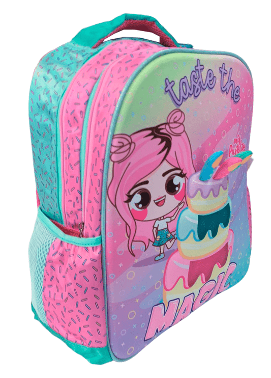 Mochila Primaria Mis Pastelitos con luz / Ruz (Carrito opcional)