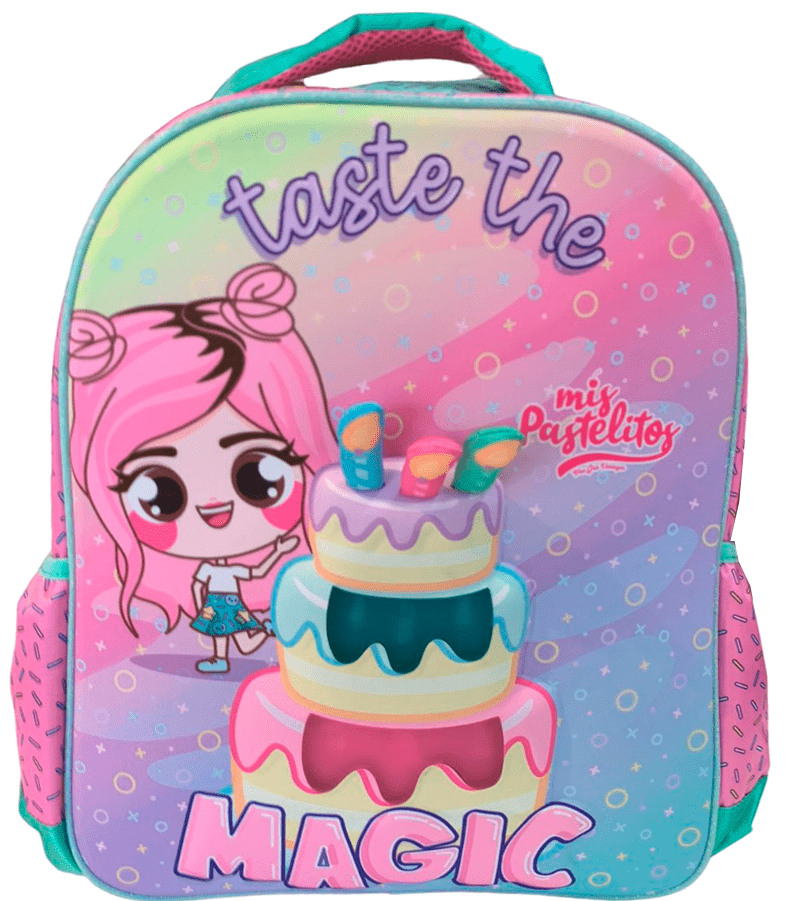 Mochila Primaria Mis Pastelitos Ruz Carrito opcional 2024 Moda Elisa Encuentra bolsas para dama carteras cosmetiqueras mochilas maletas portafolios y mas