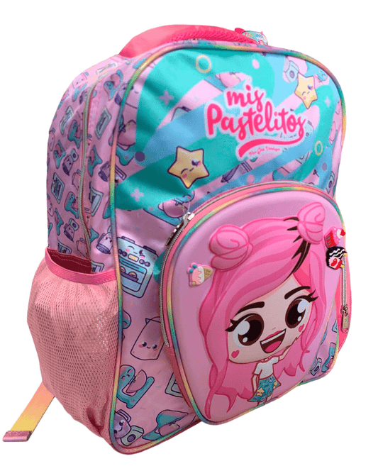 Mochila Primaria Mis Pastelitos / Ruz (Carrito opcional)