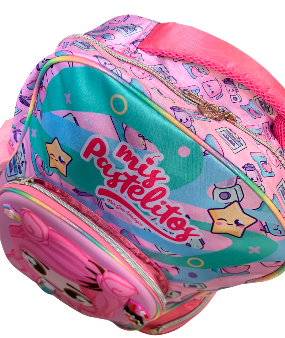 Mochila Primaria Mis Pastelitos / Ruz (Carrito opcional)