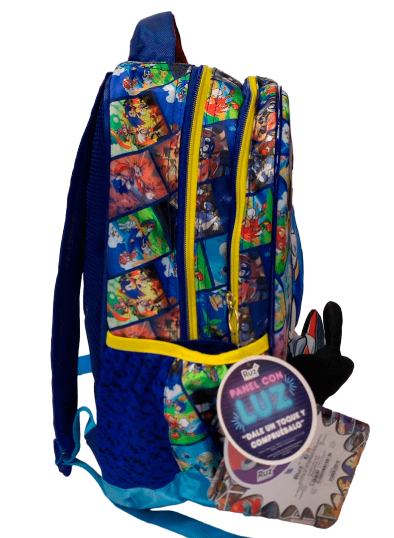 Mochila Primaria Sonic / Ruz (Carrito opcional)