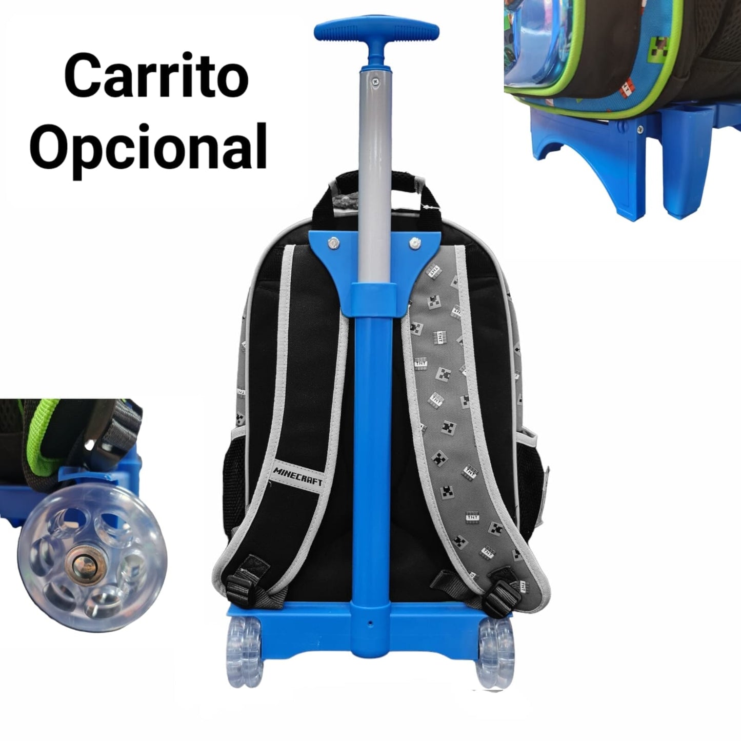 Mochila Primaria Sonic / Ruz (Carrito opcional)