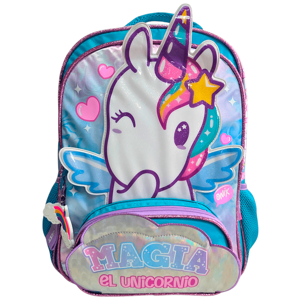 Mochila Primaria Unicornio Onix / Ruz (Carrito opcional)