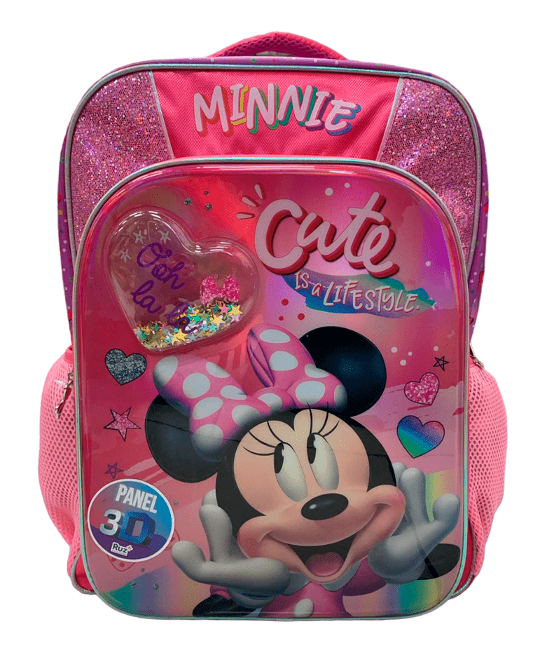 Mochila Primaria Minnie Ruz Carrito opcional 2023