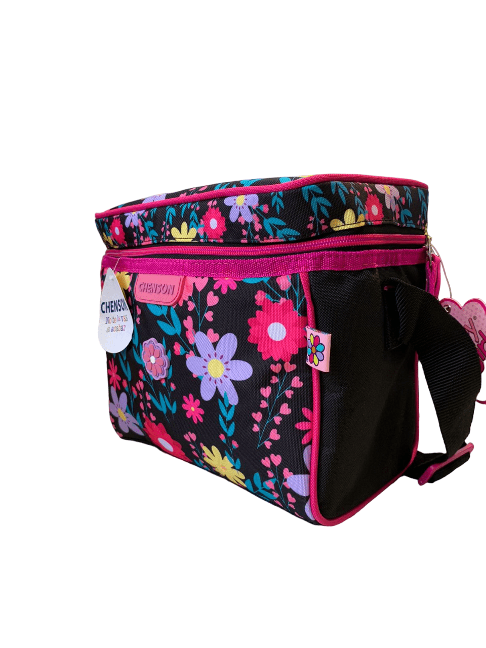Lonchera Happy girl flores / Chenson 2023 - Moda Elisa - Encuentra bolsas para dama, carteras, cosmetiqueras, mochilas, maletas, portafolios y más!