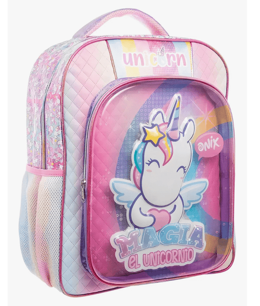 Mochila Primaria Unicornio Onix / Ruz (Carrito opcional)