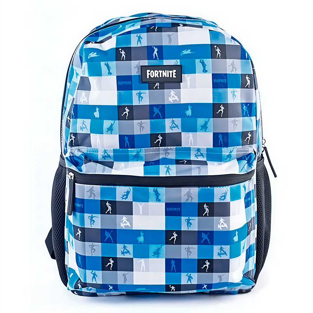 Mochila Primaria Fortnite de cuadros (Carrito opcional) / Ruz