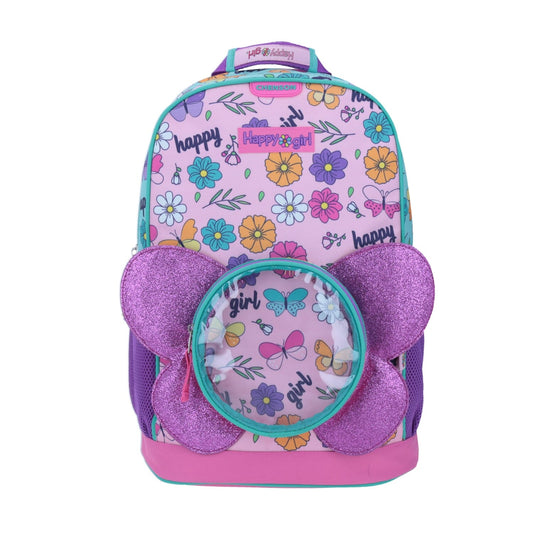 Mochila primaria Happy Girl Flores / Chenson (Carrito Opcional)