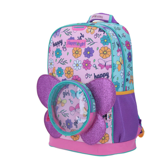 Mochila primaria Happy Girl Flores / Chenson (Carrito Opcional)