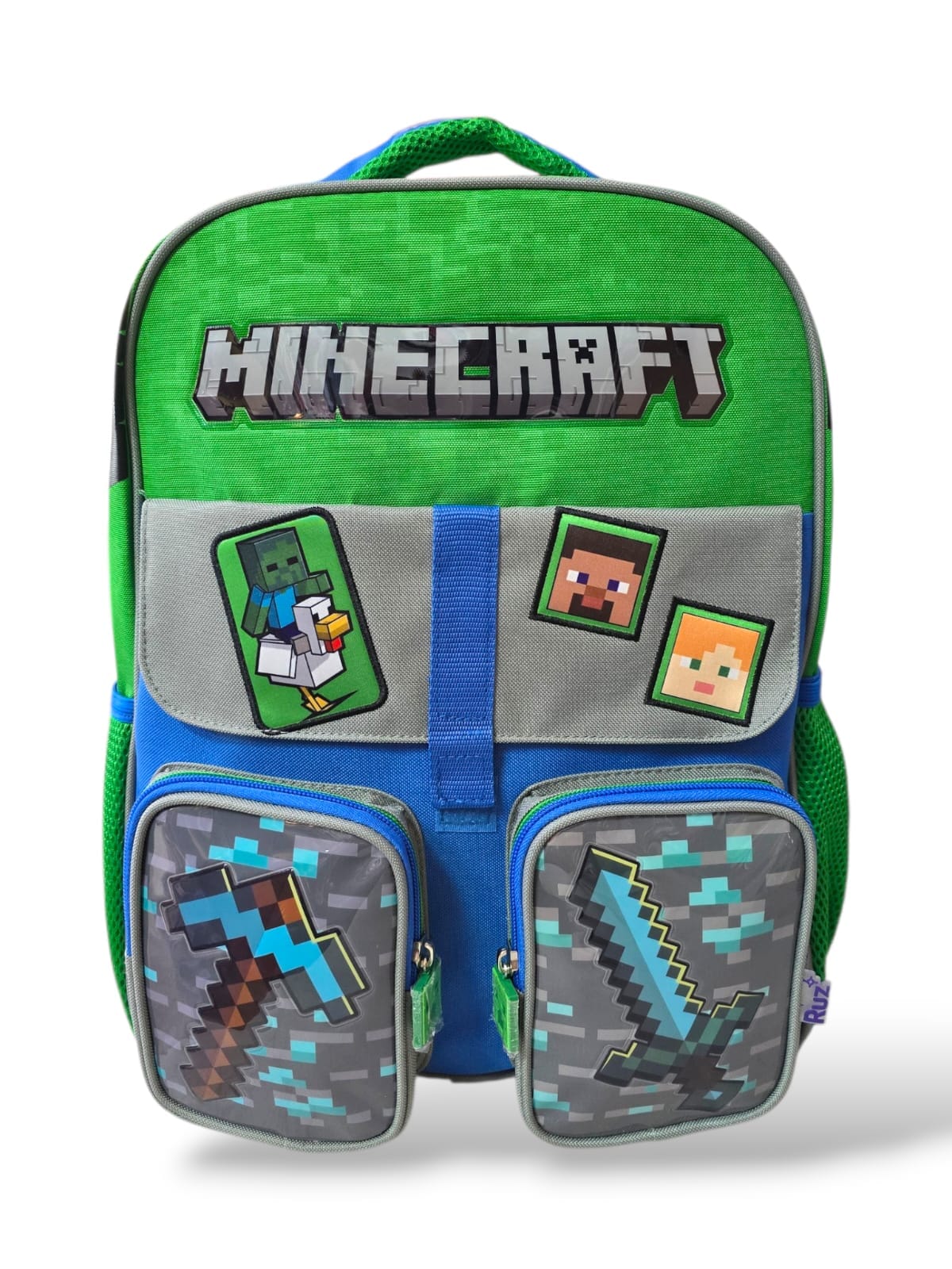 Mochila minecraft primaria /ruz (rueditas opcional)