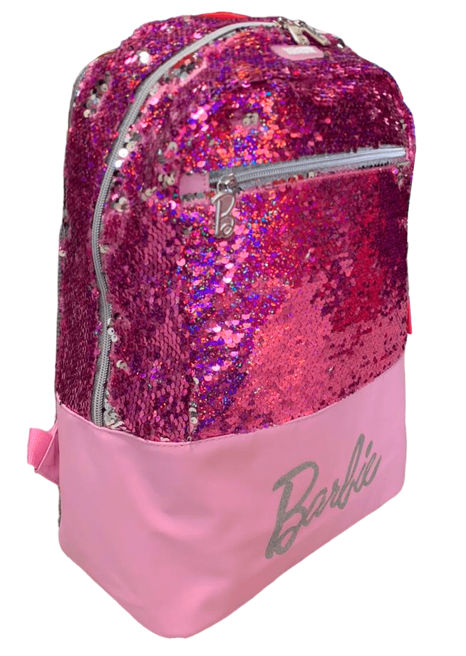 Mochila Primaria Barbie Lentejuela / Keepack (Carrito opcional) 2024