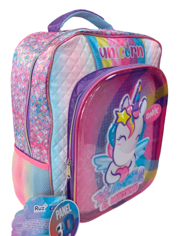 Mochila Primaria Unicornio Onix / Ruz (Carrito opcional)