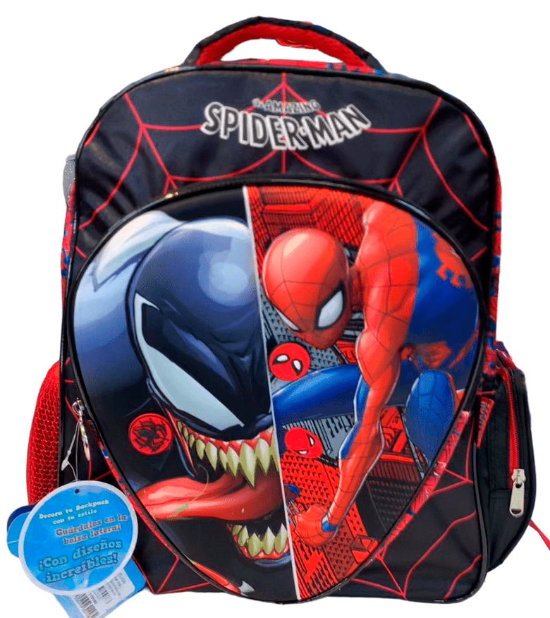 Mochila Primaria Spiderman 3D / Ruz (Carrito opcional) 2024