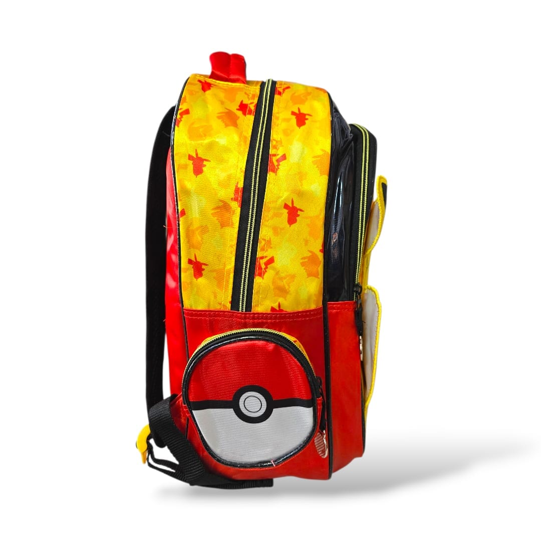 Mochila Primaria pikachu pokemon / Ruz (Carrito opcional)