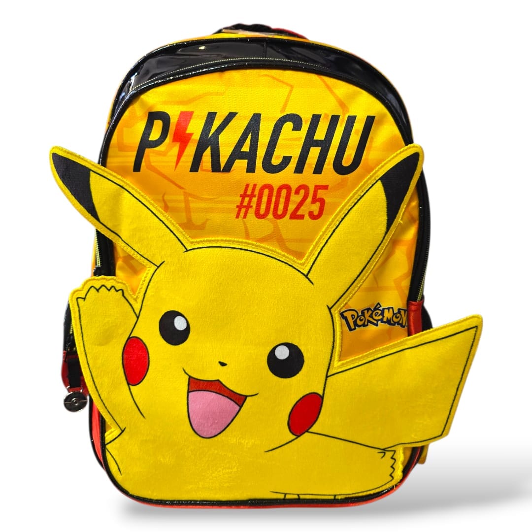Mochila Primaria pikachu pokemon / Ruz (Carrito opcional)