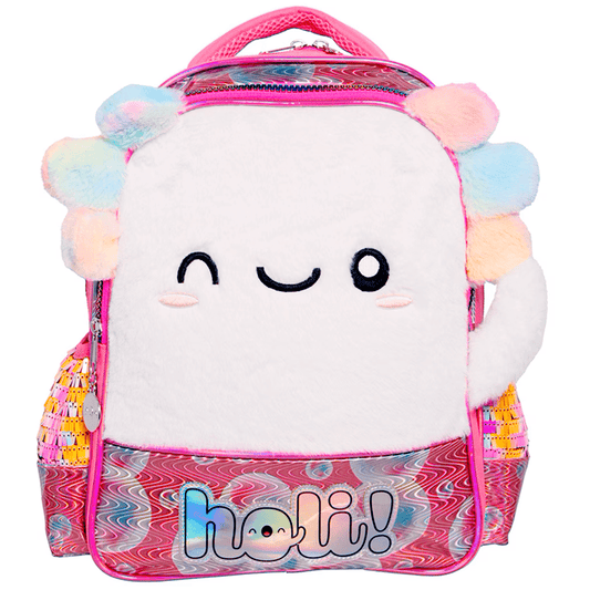 Mochila Primaria Ajolote Peluche / Ruz (Carrito opcional)