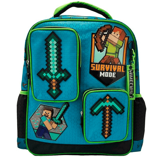 Mochila Primaria Minecraft / Ruz (Carrito opcional)