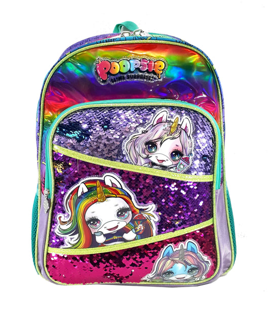 Mochila Primaria Poopsie Lentejuela (Carrito Opcional) / Ruz - mochila - Ruz - Moda Elisa - bolsas para dama, bolsas de piel, carteras, cosmetiqueras, mochilas, escolares y más!