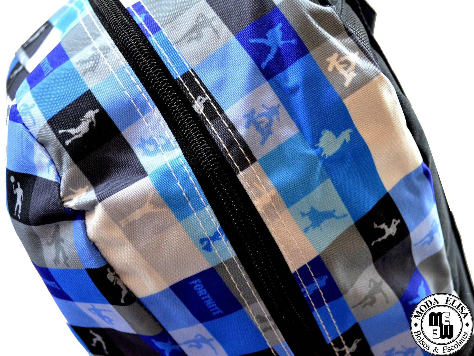 Mochila Primaria Fortnite de cuadros (Carrito opcional) / Ruz - mochila - Ruz - Moda Elisa - bolsas para dama, bolsas de piel, carteras, cosmetiqueras, mochilas, escolares y más!